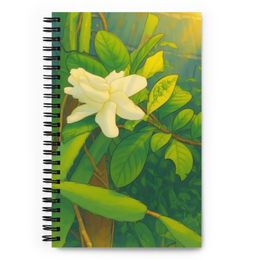Nathy White Rose Spiral Notebook