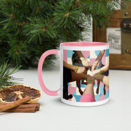 Rica Fists Ceramic Mug with Color Inside