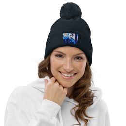 Julio Purple Pom-Pom Beanie 