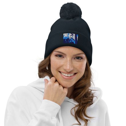 Julio Purple Pom-Pom Beanie 
