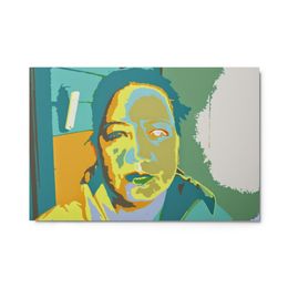 Bbluna60 Lady Green Glossy Metal Print (in)