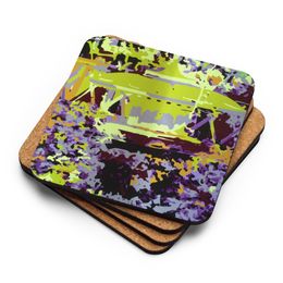 Bbluna60 Lantern Cork-Back Coasters