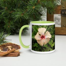 Nathy Peach Gumamela Ceramic Mug with Color Inside