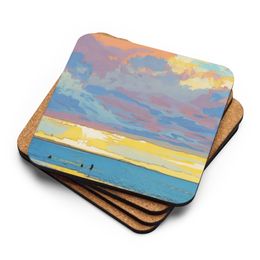 Boy2x Ocean Cork-Back Coaster