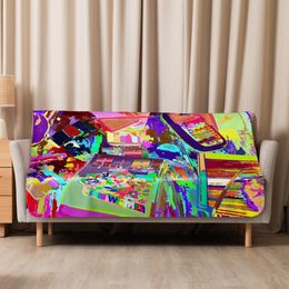 Bluna60 Abstract Desk Sublimated Sherpa Blanket