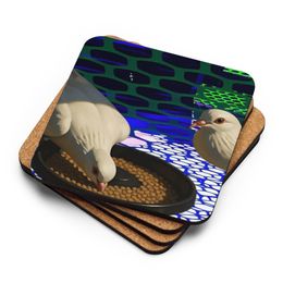 Juvy Birds Cork-Back Coaster