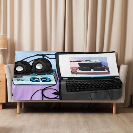 Juvy Laptop Sublimated Sherpa Blanket