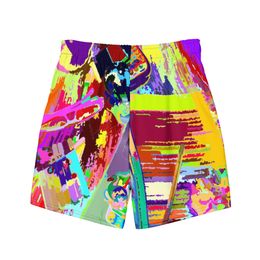 Bluna60 Abstract Desk Recycled Swim Trunks