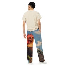 Lyn2x Rooster Unisex Wide-Leg Pants 