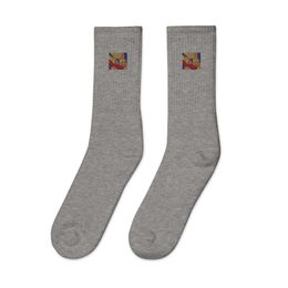 Rica Feet Embroidered Crew Socks 
