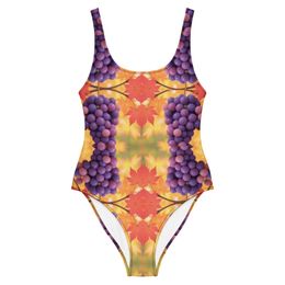 bbluna60 Grapes One-Piece Swimsuit