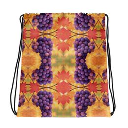 bbluna60 Grapes Drawstring Bag