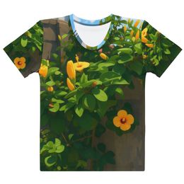 Nathy Yellow Gumamela Women's Crew Neck T-Shirt