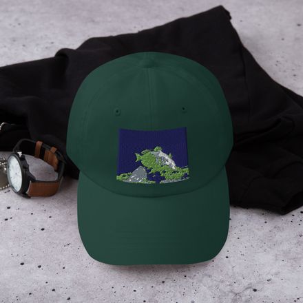 ZAG White Fish Classic Dad Hat 