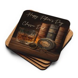 Father's Day Cork-Back Coaster