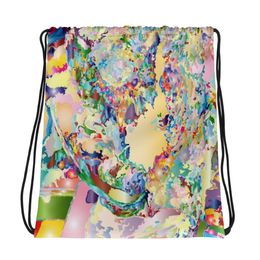 Bluna60 Abstract Eagle Drawstring Bag