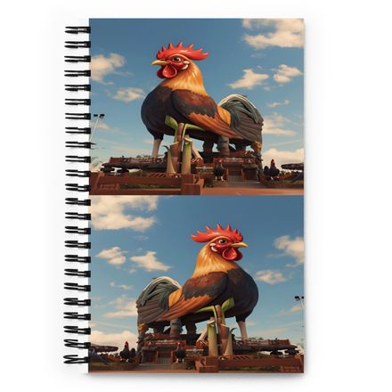 Lyn2x Rooster Spiral Notebook