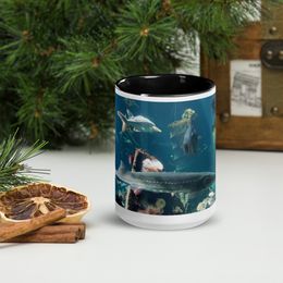 ZAG Stingray Ceramic Mug with Color Inside