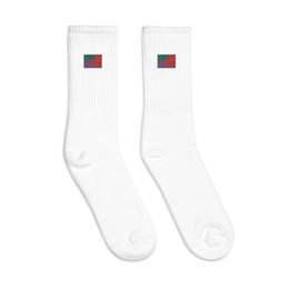 bbluna60 Embroidered Crew Socks 