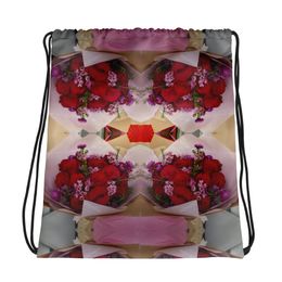 Linda's Roses Drawstring Bag