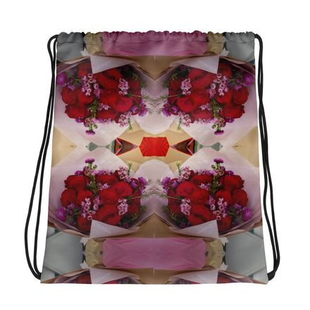 Linda's Roses Drawstring Bag
