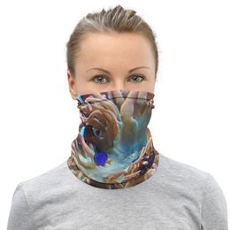 ZAG Orange Corals Neck Gaiter