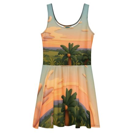 Boy2x Palm Trees Skater Dress