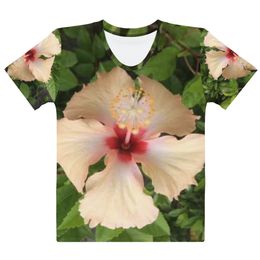 Nathy Peach Gumamela  Women's Crew Neck T-Shirt