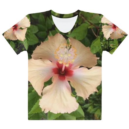 Nathy Peach Gumamela  Women's Crew Neck T-Shirt