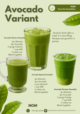Avocado Variant Smoothies Recipes