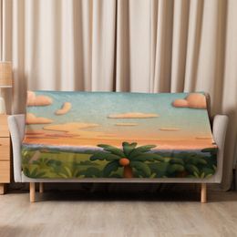 Boy2x Palm Trees Sublimated Sherpa Blanket