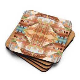 2Pambujan Friends Cork-Back Coaster
