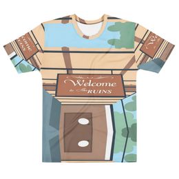 Lyn2x Ruins  Men's Crew Neck T-Shirt