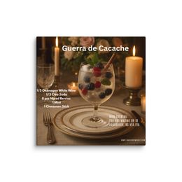 War of the Cocktails Recipe  Canvas (in)