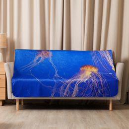 ZAG Orange Jellyfish Sherpa Blanket