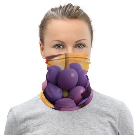 Bbluna60 Grapes Print Neck Gaiter