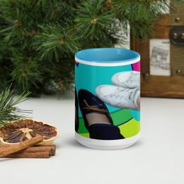 Rica Feet Ceramic Mug with Color Inside