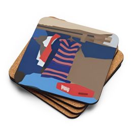 Glen Laundry Cork-Back Coaster