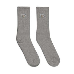 Lyn2x Ruins Embroidered Crew Socks