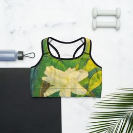 Nathy White Rose Sports Bra