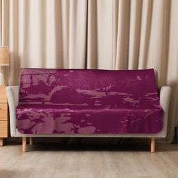 Bbluna60 Burgundy Sublimated Sherpa Blanket