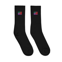 Bbluna60 3Colors Embroidered Crew Socks 