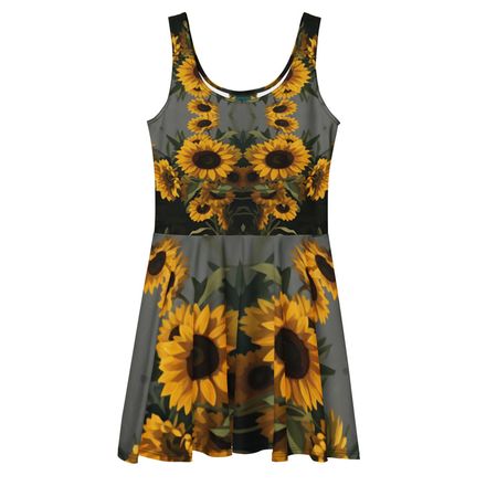 Rica Sunflower Skater Dress