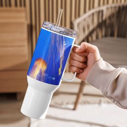 ZAG Orange Jellyfish Travel Mug
