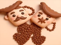 3D Man and Woman Coffee 