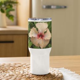 Nathy Peach Gumamela Travel Mug with a Handle