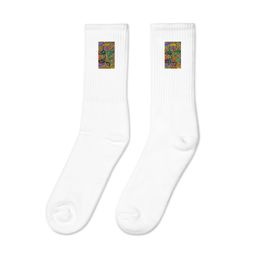 Bluna60 Abstract Desk Crew Socks