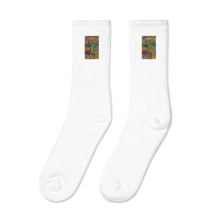 Bluna60 Abstract Desk Crew Socks