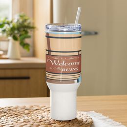 Lyn2x Ruins Travel Mug with a Handle 