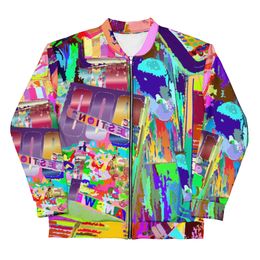 Bluna60 Abstract Desk Unisex Bomber Jacket